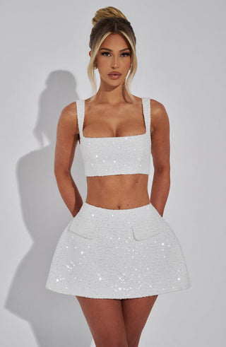 Kiri Mini Skirt - Ivory - glavon