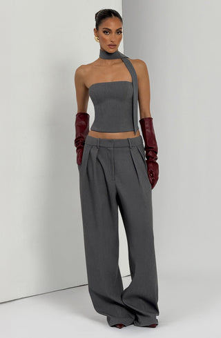 Kirsty Pants - Grey Marl - glavon
