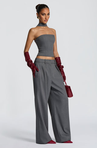 Kirsty Pants - Grey Marl - glavon