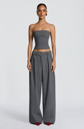 Kirsty Pants - Grey Marl - glavon