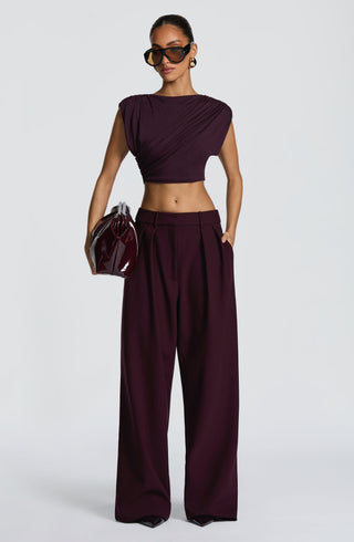 Kirsty Pants - Plum - glavon