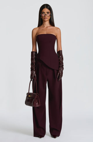 Kirsty Pants - Plum - glavon