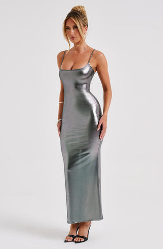 Kyranni Maxi Dress - Gunmetal - glavon