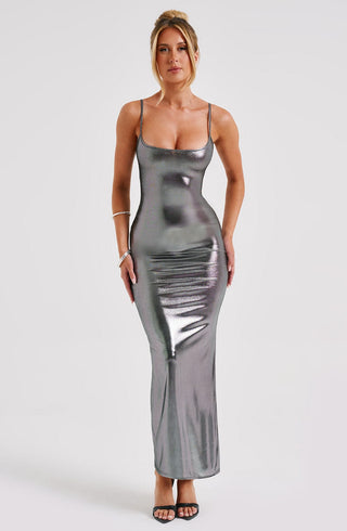 Kyranni Maxi Dress - Gunmetal - glavon