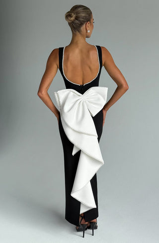 Lana Midaxi Dress - Black/White - glavon