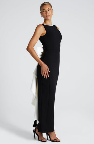 Lana Midaxi Dress - Black/White - glavon