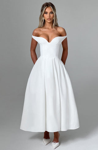 Lanetta Midi Dress - Ivory - glavon