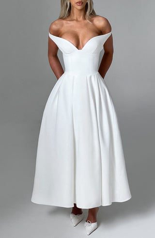 Lanetta Midi Dress - Ivory - glavon