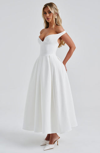 Lanetta Midi Dress - Ivory - glavon
