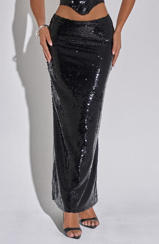 Larisa Maxi Skirt - Black - glavon