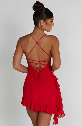 Larosa Mini Dress - Red - glavon