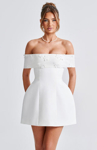 Laurel Mini Dress - Ivory - glavon
