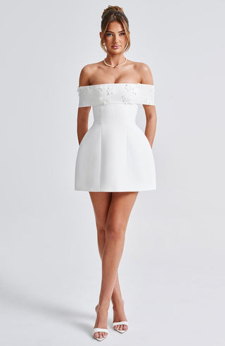 Laurel Mini Dress - Ivory - glavon