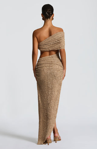 Laverna Midi Dress - Beige - glavon