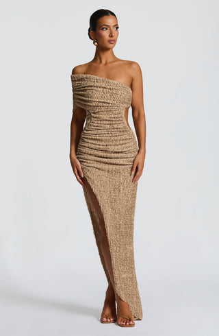 Laverna Midi Dress - Beige - glavon