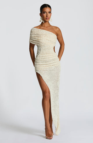 Laverna Midi Dress - Ivory - glavon
