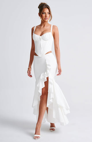 Lavinia Maxi Skirt - Ivory - glavon