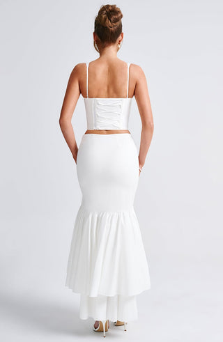 Lavinia Maxi Skirt - Ivory - glavon
