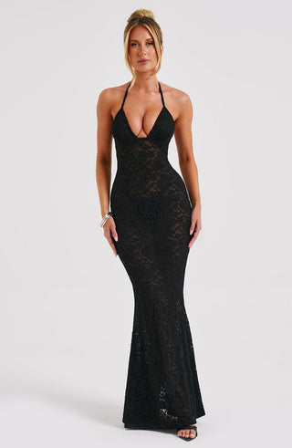 Leilina Maxi Dress - Black - glavon