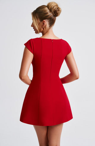 Lena Mini Dress - Red - glavon