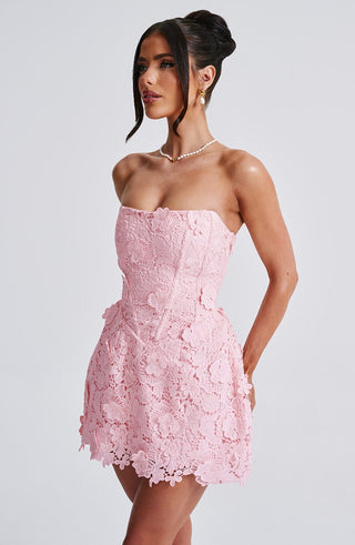 Leona Mini Dress - Blush - glavon