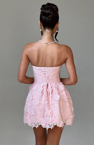 Leona Mini Dress - Blush - glavon