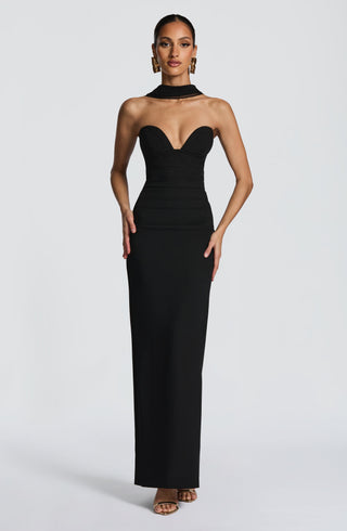 Lindsey Maxi Dress - Black - glavon