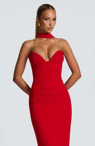 Lindsey Maxi Dress - Red - glavon