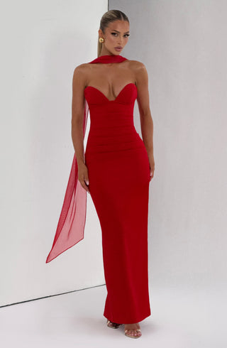 Lindsey Maxi Dress - Red - glavon