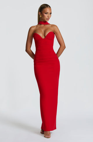 Lindsey Maxi Dress - Red - glavon