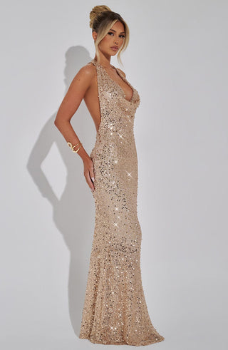 Lorena Maxi Dress - Gold Lined - glavon