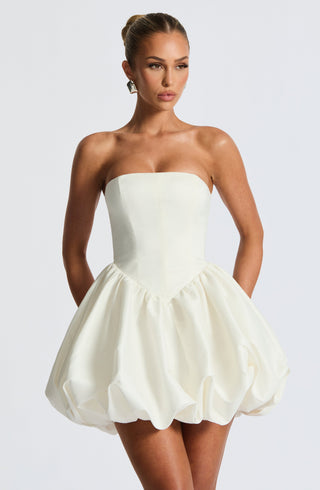 Lotus Mini Dress - Ivory - glavon