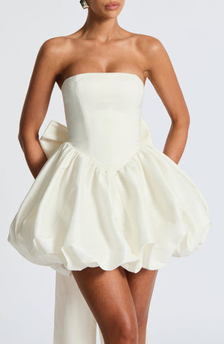 Lotus Mini Dress - Ivory - glavon
