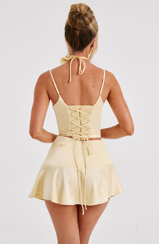Louisa Mini Skirt - Lemon - glavon