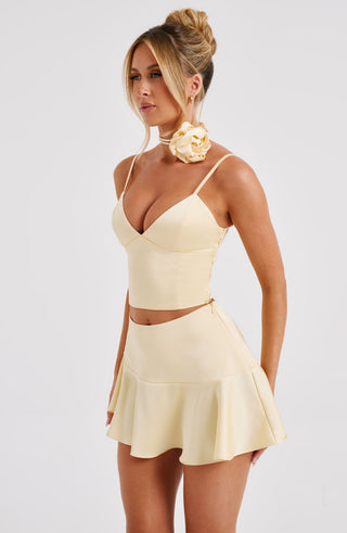 Louisa Mini Skirt - Lemon - glavon