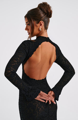 Lourdes Maxi Dress - Black - glavon