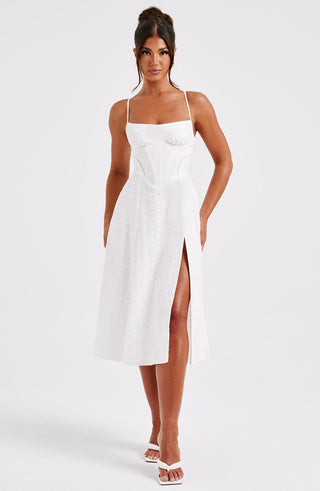 Luanna Midi Dress - Ivory - glavon