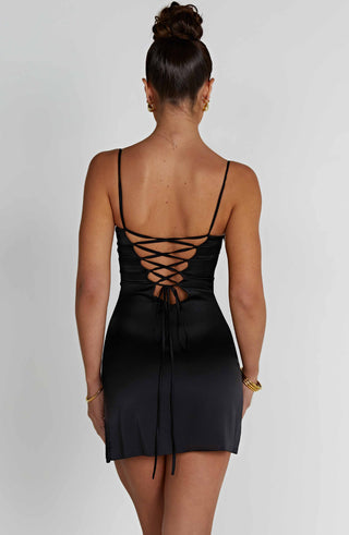 Mabel Mini Dress - Black - glavon