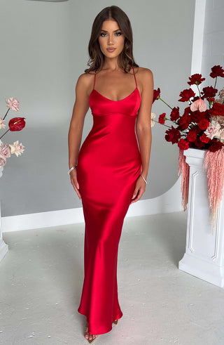 Malika Maxi Dress - Red - glavon