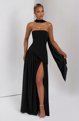Maliyah Maxi Dress - Black - glavon