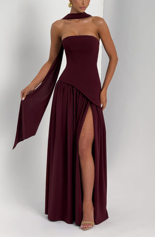 Maliyah Maxi Dress - Cherry Lacquer - glavon