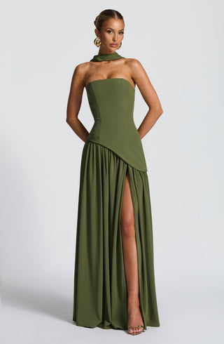 Maliyah Maxi Dress - Khaki - glavon