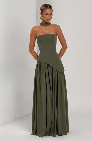 Maliyah Maxi Dress - Khaki - glavon