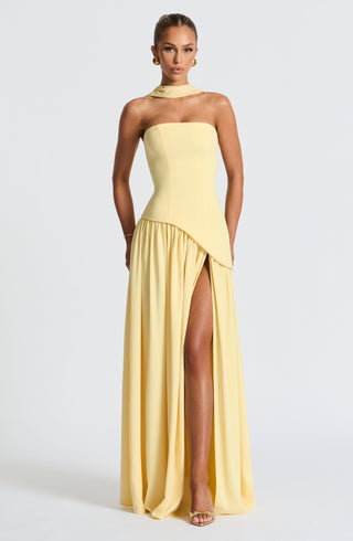Maliyah Maxi Dress - Lemon - glavon