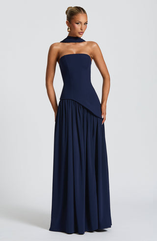 Maliyah Maxi Dress - Navy - glavon