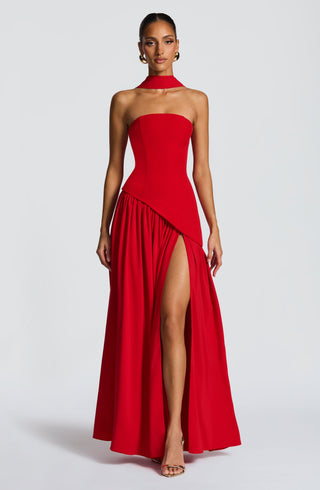 Maliyah Maxi Dress - Red - glavon