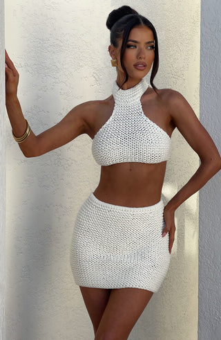 Margot Halter Top - Ivory - glavon
