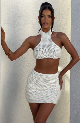 Margot Mini Skirt - Ivory - glavon