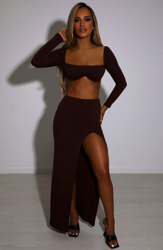 Mariana Maxi Skirt - Chocolate - glavon