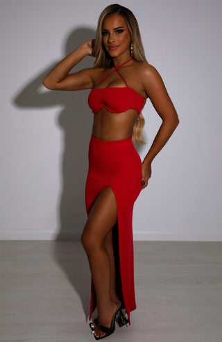 Mariana Maxi Skirt - Red - glavon